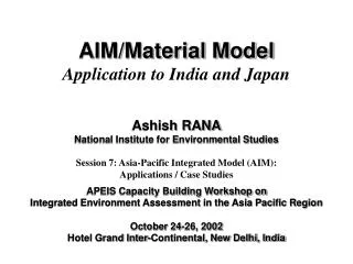 AIM/Material Model Application to India and Japan