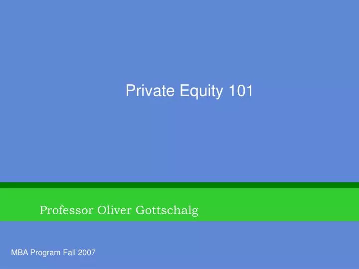 private equity 101