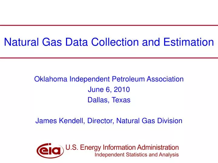 natural gas data collection and estimation