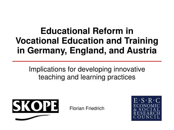 implications for developing innovative teaching and learning practices