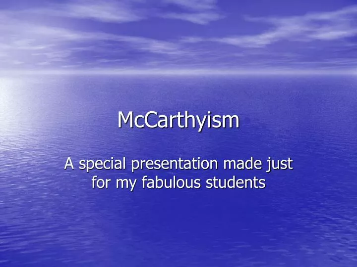 mccarthyism