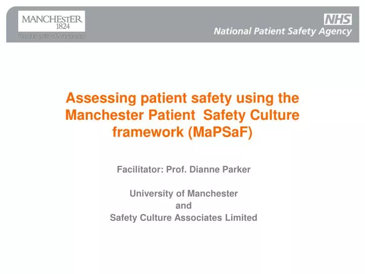 assessing patient safety using the manchester patient safety culture framework mapsaf