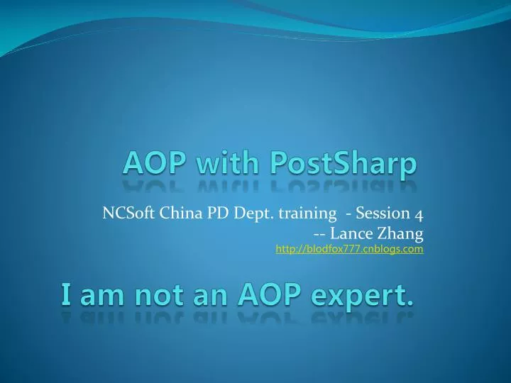aop with postsharp