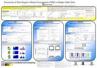 Extensions of Non-Negative Matrix Factorization (NMF) to Higher Order Data
