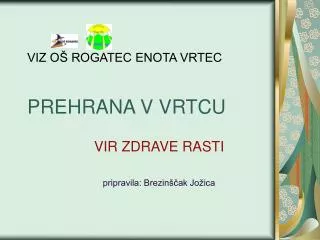 viz o rogatec enota vrtec prehrana v vrtcu
