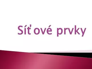 s ov prvky