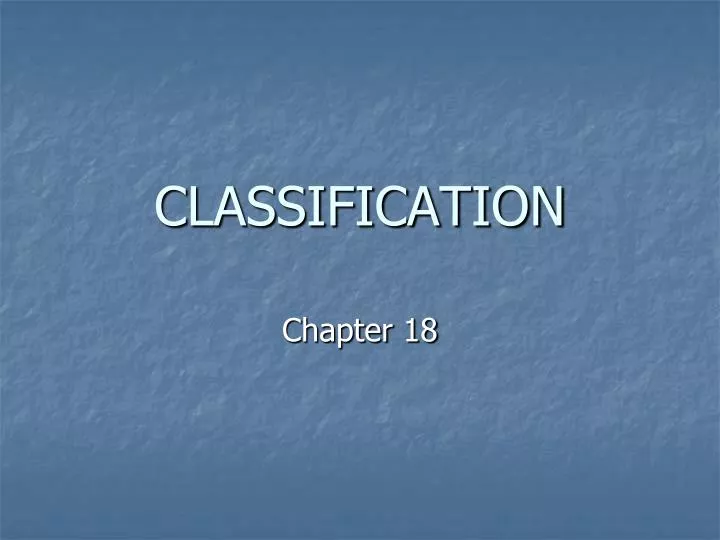 classification