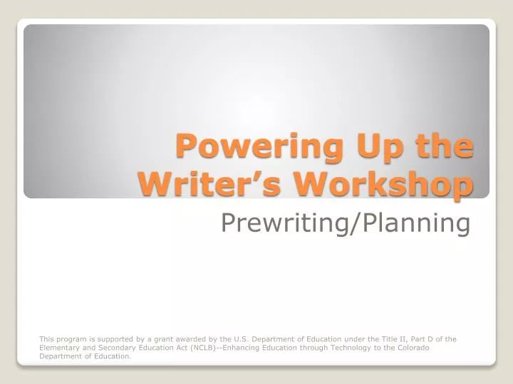 powering up the writer s workshop