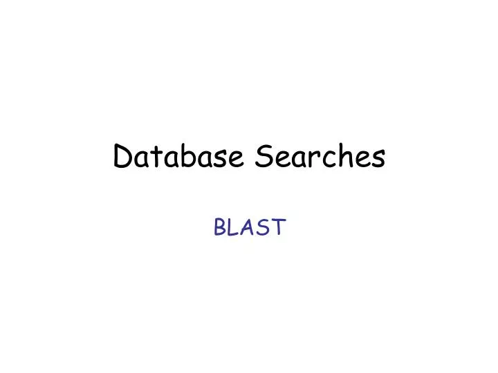 database searches