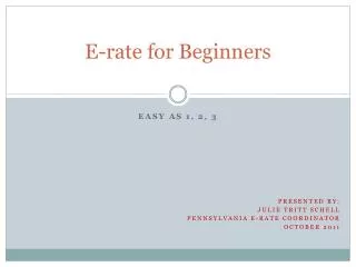 E-rate for Beginners