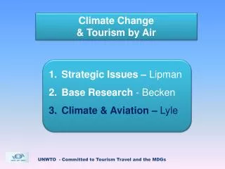 Climate Change &amp; Tourism by Air