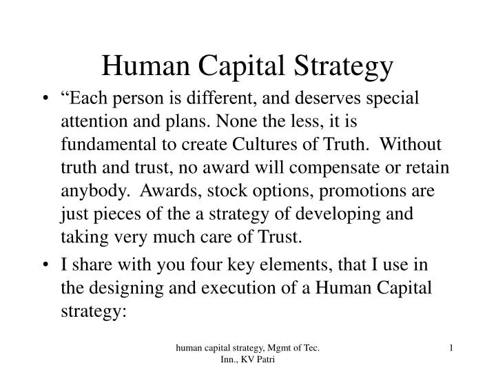 human capital strategy