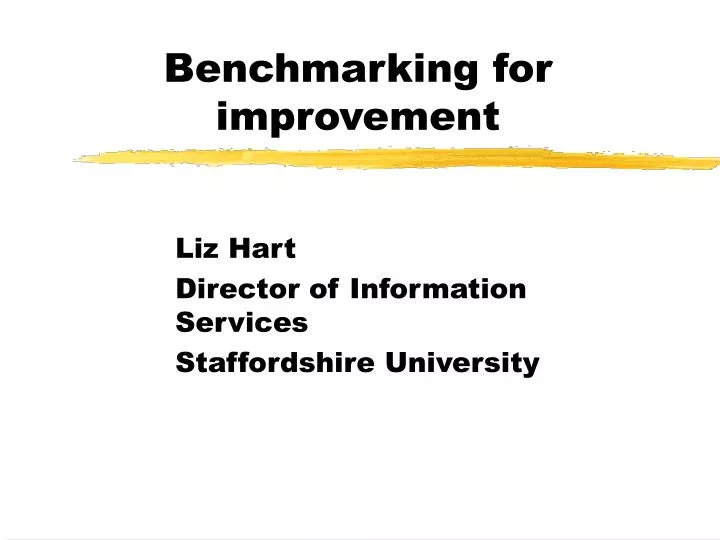 benchmarking for improvement