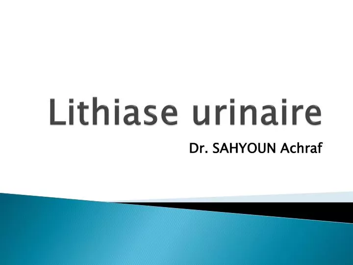 lithiase urinaire