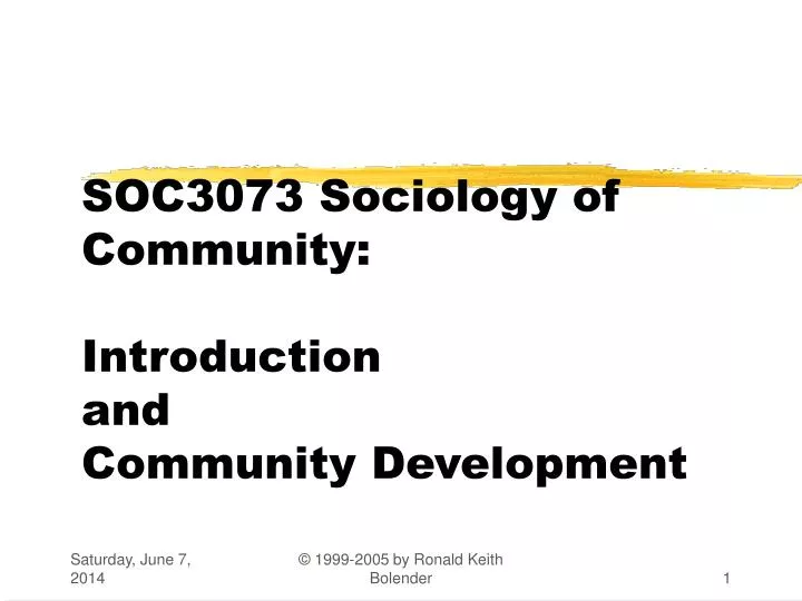 soc3073 sociology of community introduction and community development