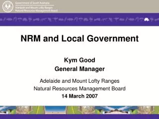 NRM and Local Government