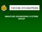 MINIATURE ENGINEERING SYSTEMS GROUP - slide 1