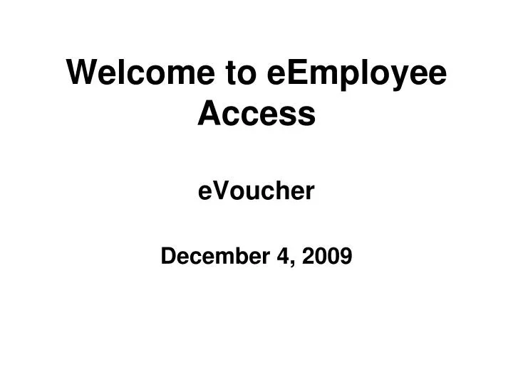 welcome to eemployee access