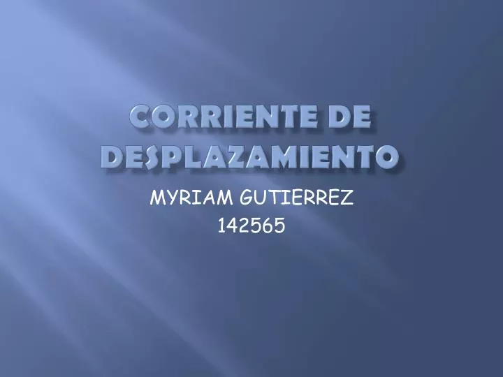 corriente de desplazamiento