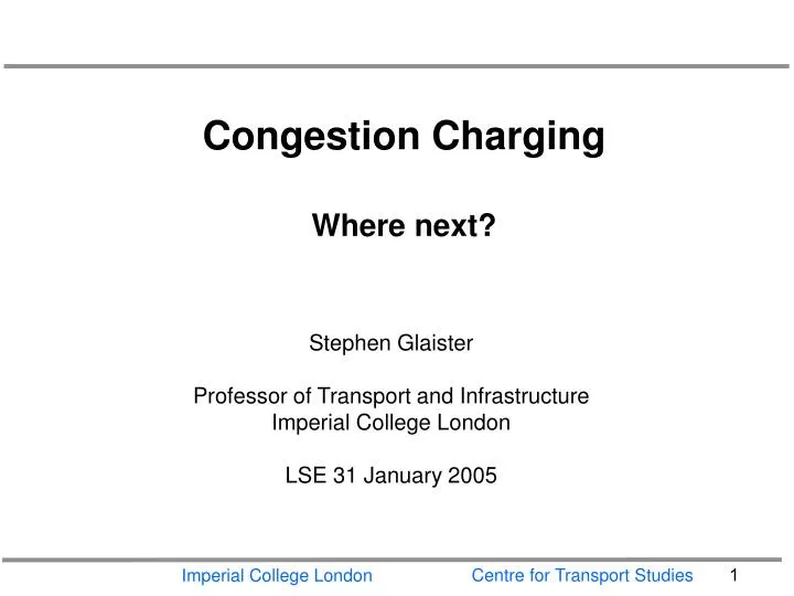 congestion charging where next