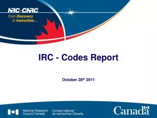 IRC - Codes Report