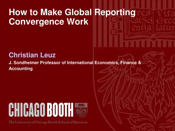 how to make global reporting convergence work