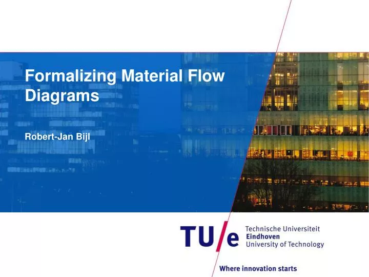formalizing material flow diagrams
