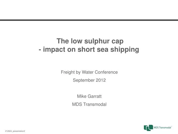 the low sulphur cap impact on short sea shipping