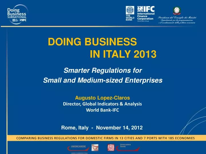doing business in italy 2013