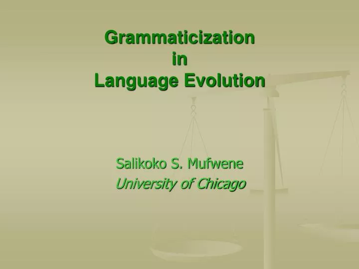 grammaticization in language evolution