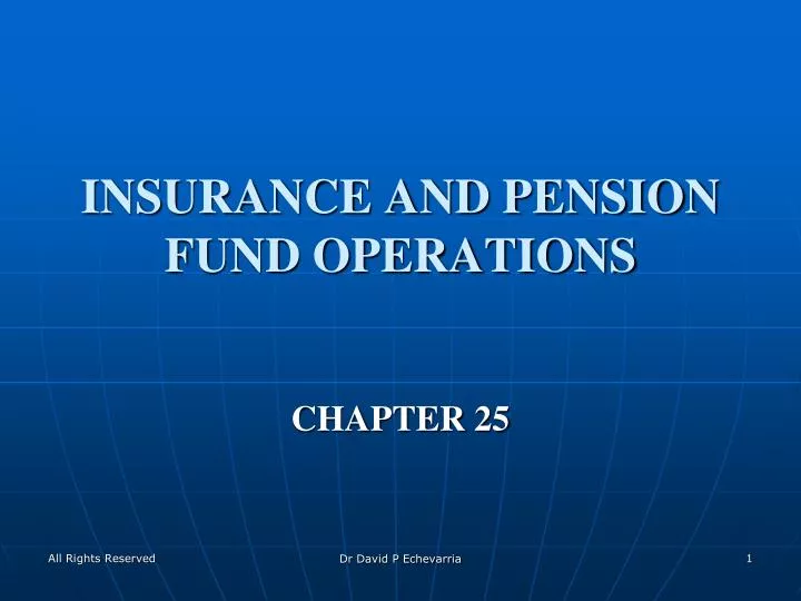 insurance and pension fund operations