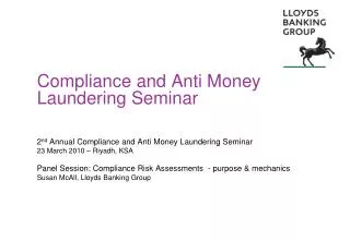 Compliance and Anti Money Laundering Seminar