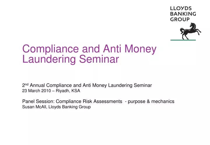 compliance and anti money laundering seminar