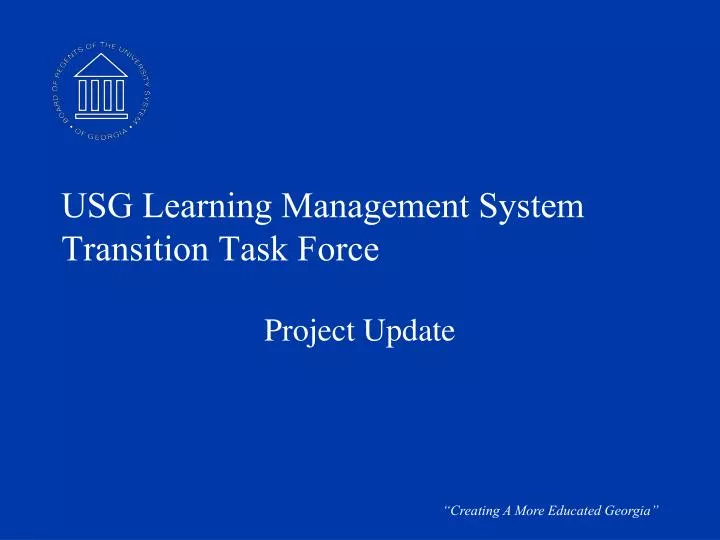 usg learning management system transition task force