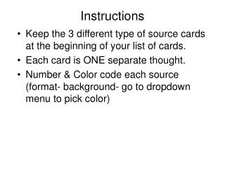 Instructions