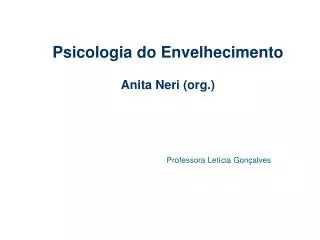 Psicologia do Envelhecimento Anita Neri (org.)