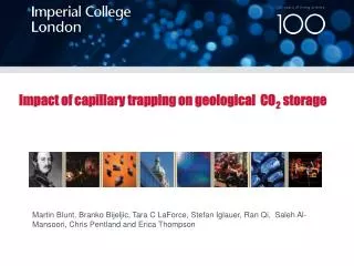 Impact of capillary trapping on geological CO 2 storage