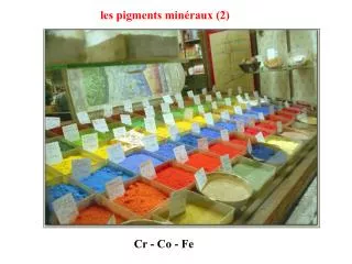 les pigments minéraux (2)