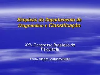 simp sio do departamento de diagn stico e classifica o