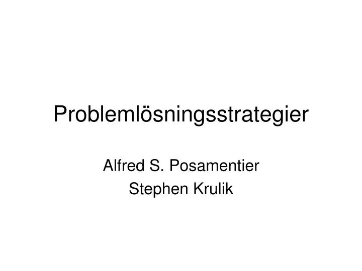 probleml sningsstrategier