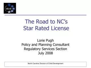 The Road to NC’s Star Rated License