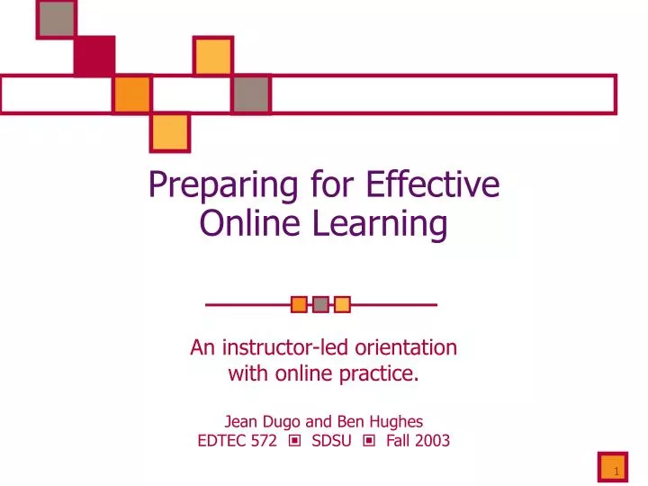 preparing for effective online learning