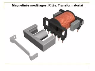 Magnetinės medžiagos. Ritės. Transformatoriai