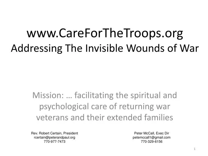 www careforthetroops org addressing the invisible wounds of war
