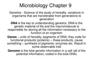 Microbiology Chapter 9