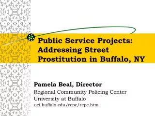 Public Service Projects: Addressing Street Prostitution in Buffalo, NY