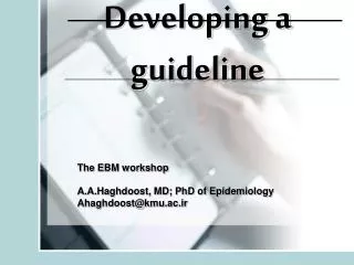Developing a guideline