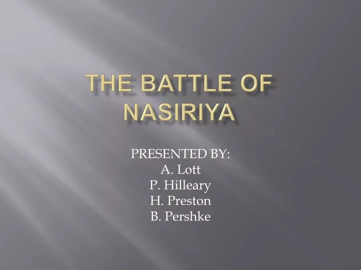 the battle of nasiriya