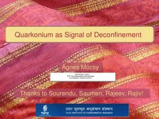 Quarkonium as Signal of Deconfinement