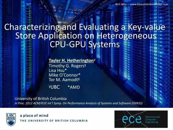 characterizing and evaluating a key value store application on heterogeneous cpu gpu systems